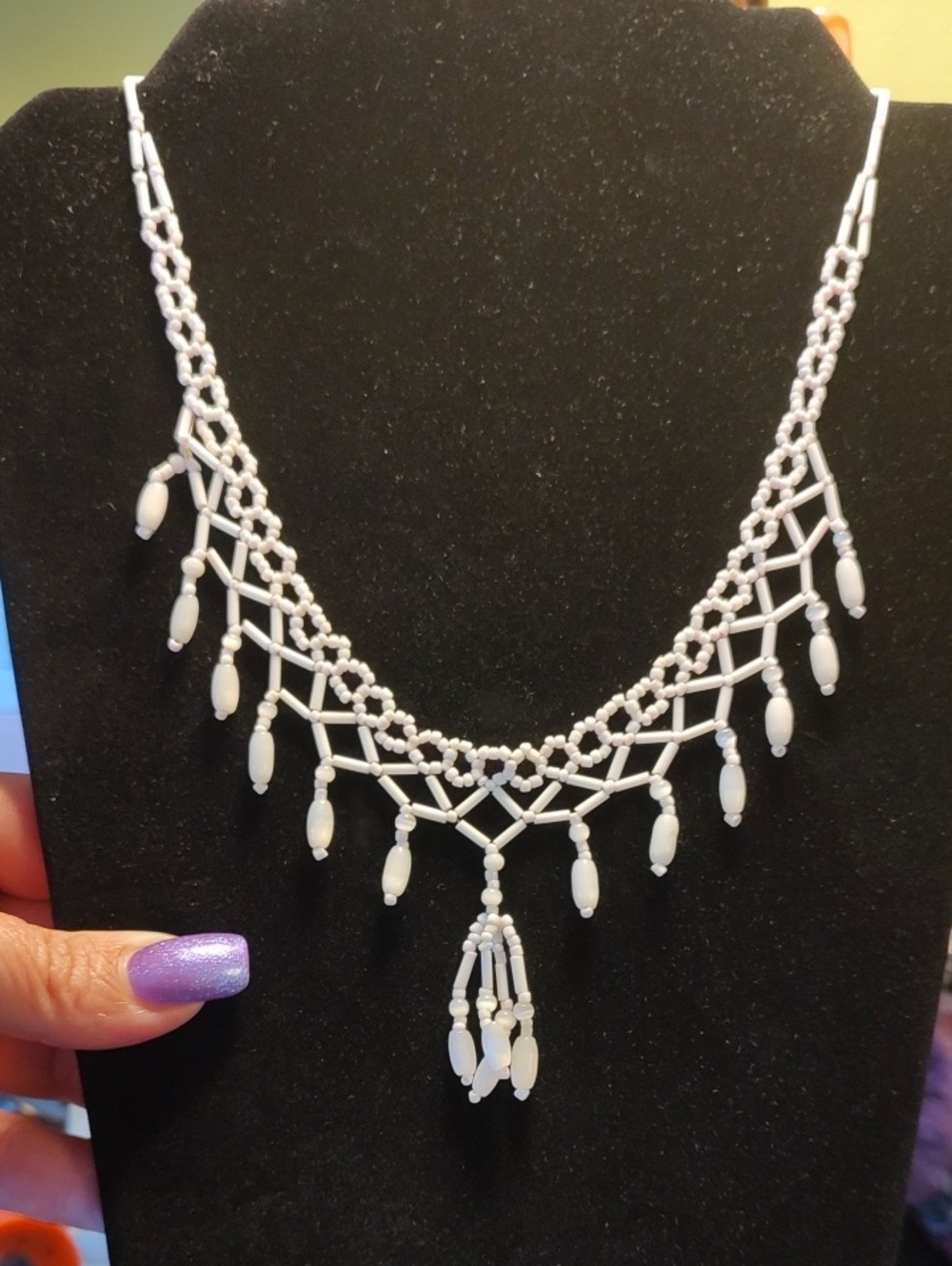 Bead Fringe Necklace - Picture 4 of 4